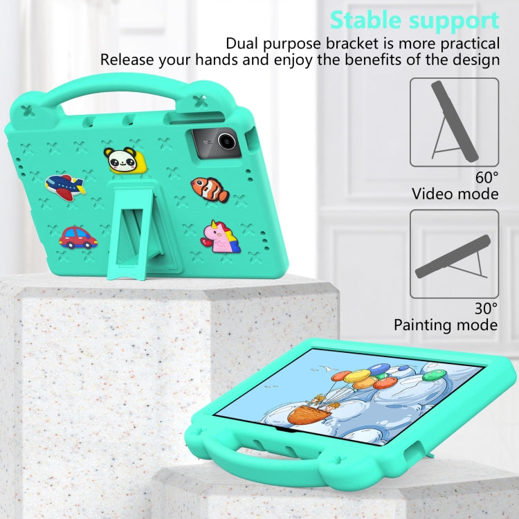 For Lenovo Tab P11 / J606F Handle Kickstand Children EVA Shockproof Tablet Case(Mint Green) - Lenovo by buy2fix | Online Shopping UK | buy2fix