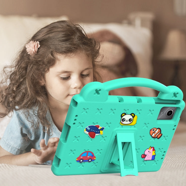 For Lenovo Tab P11 / J606F Handle Kickstand Children EVA Shockproof Tablet Case(Mint Green) - Lenovo by buy2fix | Online Shopping UK | buy2fix