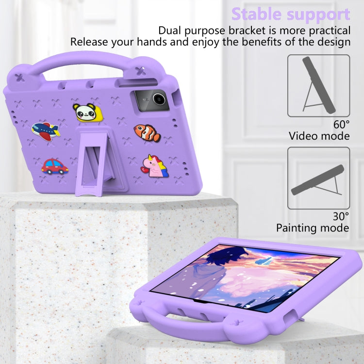For Lenovo P11 Plus J607F / Xiaoxin Pad 11 Handle Kickstand Children EVA Shockproof Tablet Case(Light Purple) - Lenovo by buy2fix | Online Shopping UK | buy2fix