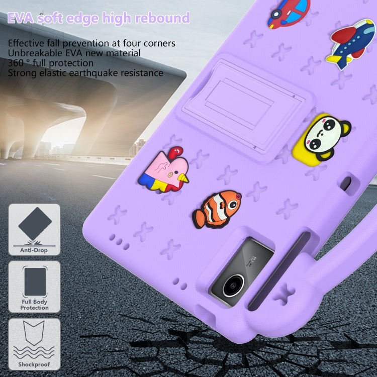 For Lenovo P11 Plus J607F / Xiaoxin Pad 11 Handle Kickstand Children EVA Shockproof Tablet Case(Light Purple) - Lenovo by buy2fix | Online Shopping UK | buy2fix