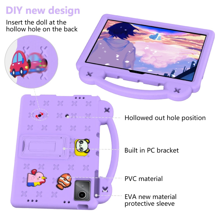 For Lenovo P11 Plus J607F / Xiaoxin Pad 11 Handle Kickstand Children EVA Shockproof Tablet Case(Light Purple) - Lenovo by buy2fix | Online Shopping UK | buy2fix