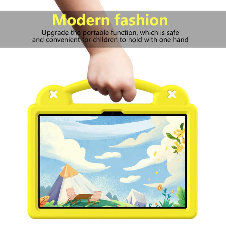 For DOOGEE T30 Pro 11 2023 Handle Kickstand Children EVA Shockproof Tablet Case(Yellow) by buy2fix