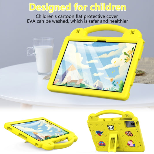 For Huawei MatePad SE 11 2024 Handle Kickstand Children EVA Shockproof Tablet Case(Yellow) by buy2fix