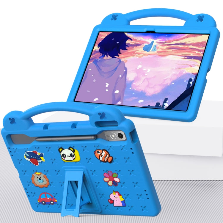 For Lenovo Tab P12 / Xiaoxin Pad Pro 12.7 Handle Kickstand Children EVA Shockproof Tablet Case(Sky Blue) - Lenovo by buy2fix | Online Shopping UK | buy2fix