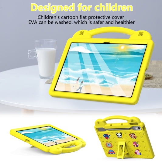For Lenovo Tab P12 / Xiaoxin Pad Pro 12.7 Handle Kickstand Children EVA Shockproof Tablet Case(Yellow) - Lenovo by buy2fix | Online Shopping UK | buy2fix