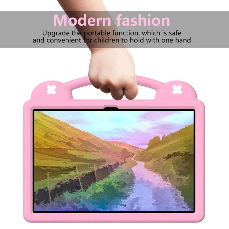 For Lenovo Xiaoxin Pad Pro 12.7 2025 Handle Kickstand Children EVA Shockproof Tablet Case(Pink) - Lenovo by buy2fix | Online Shopping UK | buy2fix