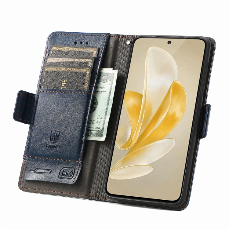 For vivo X100 CaseNeo Splicing Dual Magnetic Buckle Leather Phone Case(Blue) - vivo Cases by buy2fix | Online Shopping UK | buy2fix