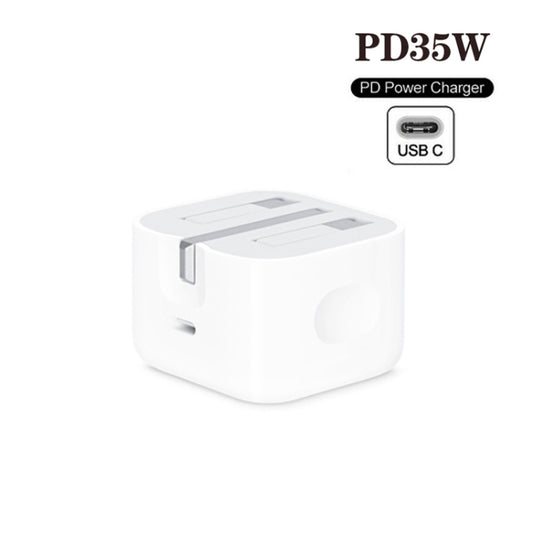 PD35W USB-C / Type-C Port Charger with 1m Type-C to Type-C Data Cable, UK Plug by buy2fix