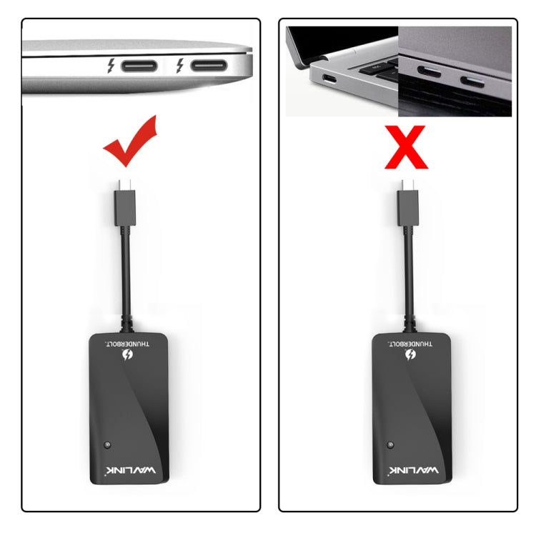 WAVLINK WL-UTA01D Type-C Thunderbolt 3 to Dual DisplayPort Adapter Splitter Converter by WAVLINK