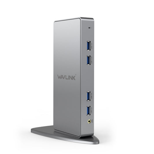 WAVLINK WL-UG39DK7 USB3.0 Hub Adapter Multi-Screen Graphics Card Universal Docking Station, Plug:EU Plug by WAVLINK
