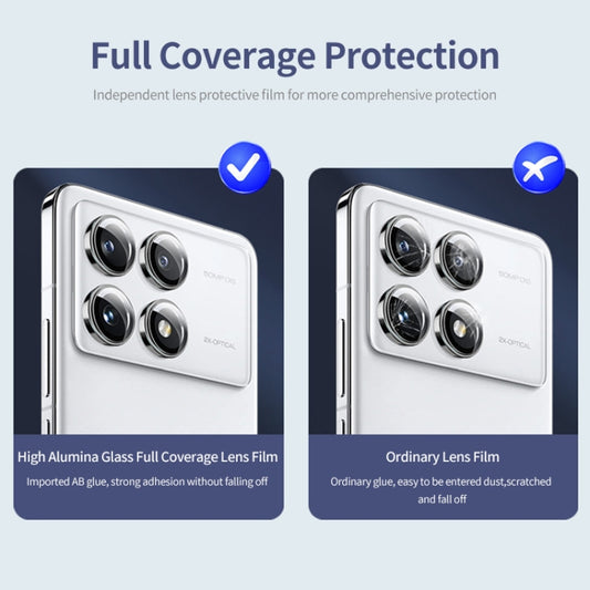 For Redmi K70 / K70 Pro / K70E ENKAY Hat-Prince 9H Rear Camera Lens Aluminium Alloy Tempered Glass Film(Black) by ENKAY