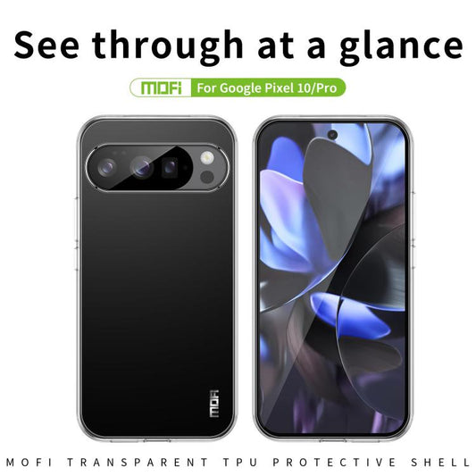 For Google Pixel 10 / 10 Pro MOFI Ming Series Transparent Ultra-thin TPU Phone Case(Transparent) - Google Cases by MOFI | Online Shopping UK | buy2fix