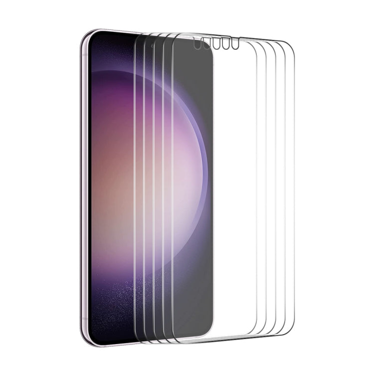 For Samsung Galaxy S24 5G 5pcs ENKAY 0.18mm High Aluminum-silicon Tempered Glass Film, Support Ultrasonic Fingerprint Unclock - Galaxy S24 5G Tempered Glass by ENKAY | Online Shopping UK | buy2fix