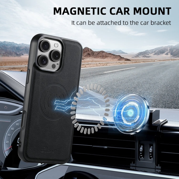 For iPhone 16 Pro Max Suteni H17 Litchi Texture Leather MagSafe Detachable Wallet Phone Case(Black) - iPhone 16 Pro Max Cases by Suteni | Online Shopping UK | buy2fix