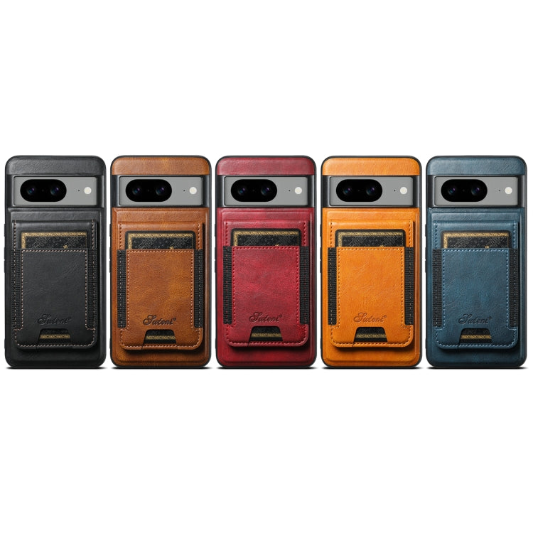 For Google Pixel 10 Pro Suteni H17 Oil Eax Leather Detachable Wallet Phone Case(Brown) - Google Cases by Suteni | Online Shopping UK | buy2fix