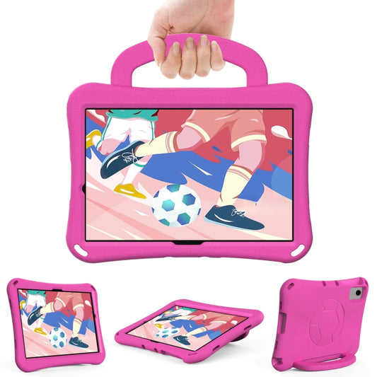 For Samsung Galaxy Tab A11+ / A9+ Handle Football Shaped EVA Shockproof Tablet Case(Rose Red) by buy2fix