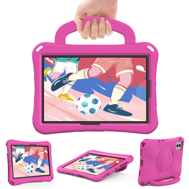 For Samsung Galaxy Tab S7 11 T870/T875 2020 Handle Football Shaped EVA Shockproof Tablet Case(Rose Red) - Galaxy Tab S7 by buy2fix | Online Shopping UK | buy2fix