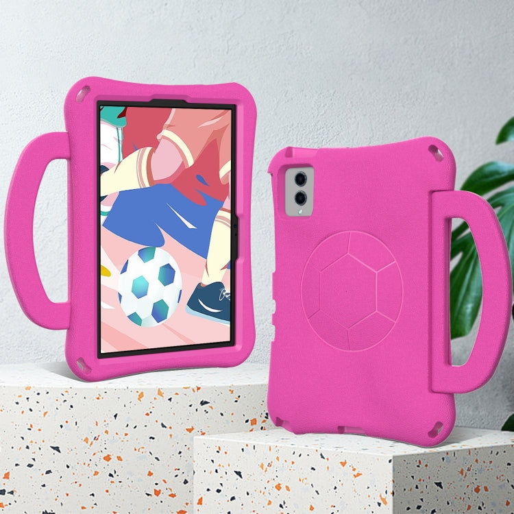For Samsung Galaxy Tab S7 11 T870/T875 2020 Handle Football Shaped EVA Shockproof Tablet Case(Rose Red) - Galaxy Tab S7 by buy2fix | Online Shopping UK | buy2fix