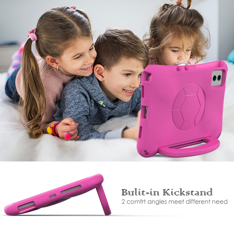 For Samsung Galaxy Tab S7 11 T870/T875 2020 Handle Football Shaped EVA Shockproof Tablet Case(Rose Red) - Galaxy Tab S7 by buy2fix | Online Shopping UK | buy2fix