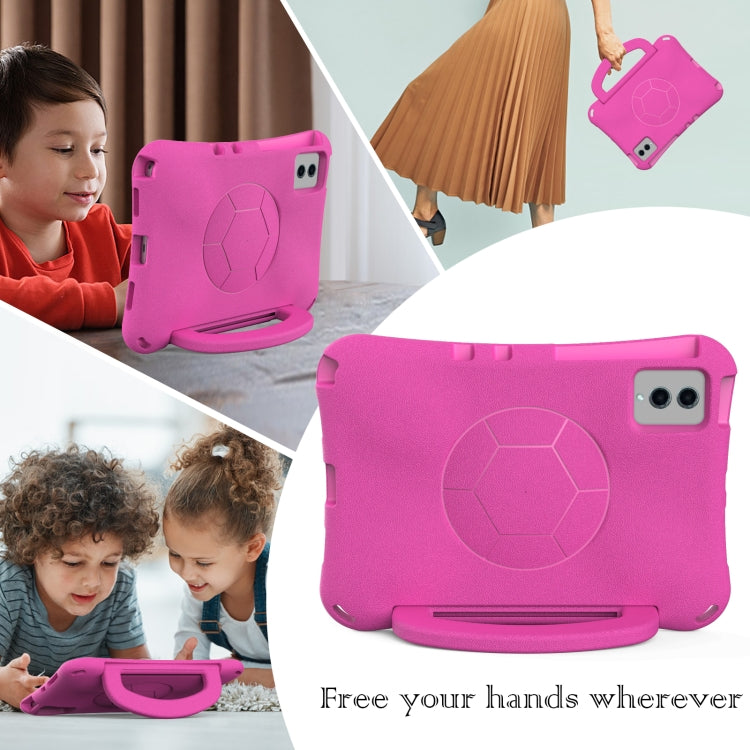 For Samsung Galaxy Tab S7 11 T870/T875 2020 Handle Football Shaped EVA Shockproof Tablet Case(Rose Red) - Galaxy Tab S7 by buy2fix | Online Shopping UK | buy2fix
