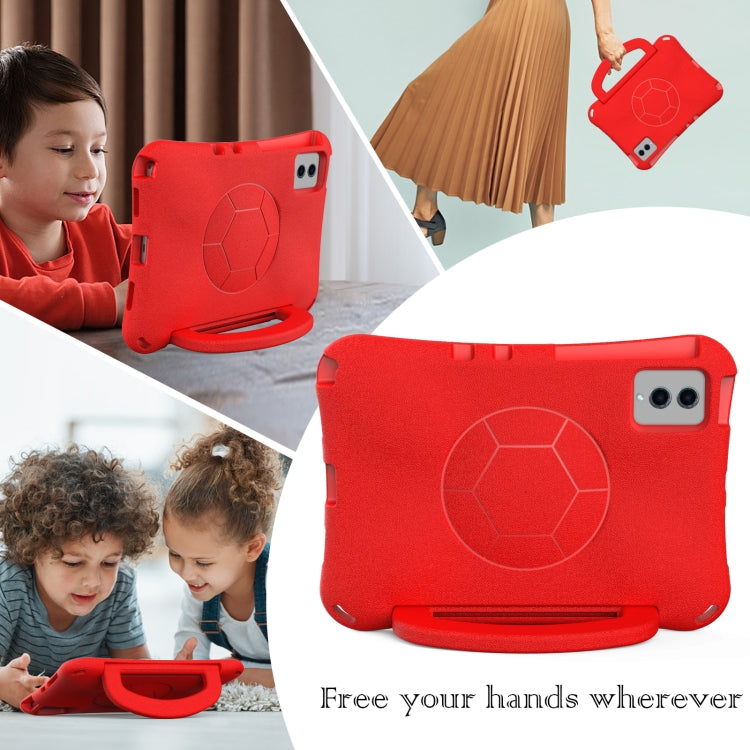 For Samsung Galaxy Tab S8 11 X700N 2022 Handle Football Shaped EVA Shockproof Tablet Case(Red) by buy2fix
