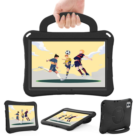 For Samsung Galaxy Tab S9 FE 11 X510 2023 Handle Football Shaped EVA Shockproof Tablet Case(Black) by buy2fix