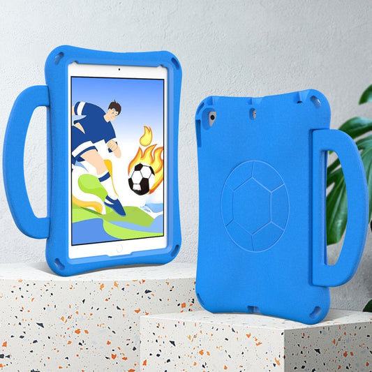 For iPad 9.7 2017/2018 / Air 2 / Air Handle Football Shaped EVA Shockproof Tablet Case(Blue) - More iPad Cases by buy2fix | Online Shopping UK | buy2fix