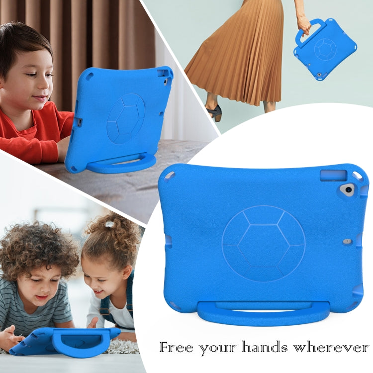 For iPad 9.7 2017/2018 / Air 2 / Air Handle Football Shaped EVA Shockproof Tablet Case(Blue) - More iPad Cases by buy2fix | Online Shopping UK | buy2fix
