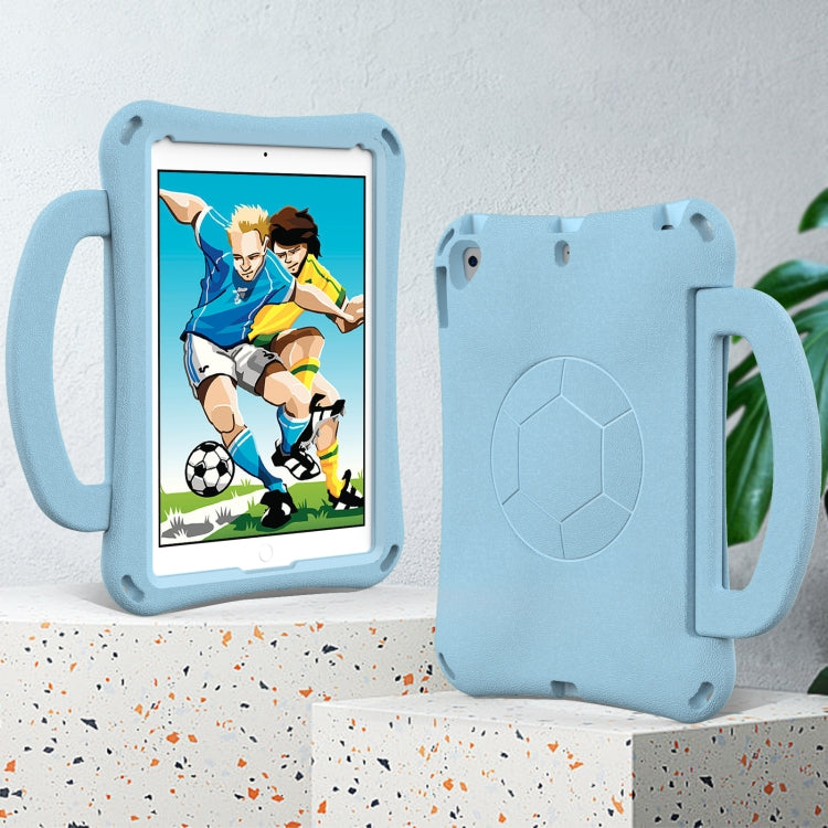 For iPad 9.7 2017/2018 / Air 2 / Air Handle Football Shaped EVA Shockproof Tablet Case(Light Blue) - More iPad Cases by buy2fix | Online Shopping UK | buy2fix