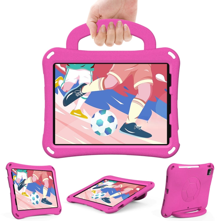 For iPad Pro 11 2018/2020/2021/2022 Handle Football Shaped EVA Shockproof Tablet Case(Rose Red) - More iPad Cases by buy2fix | Online Shopping UK | buy2fix