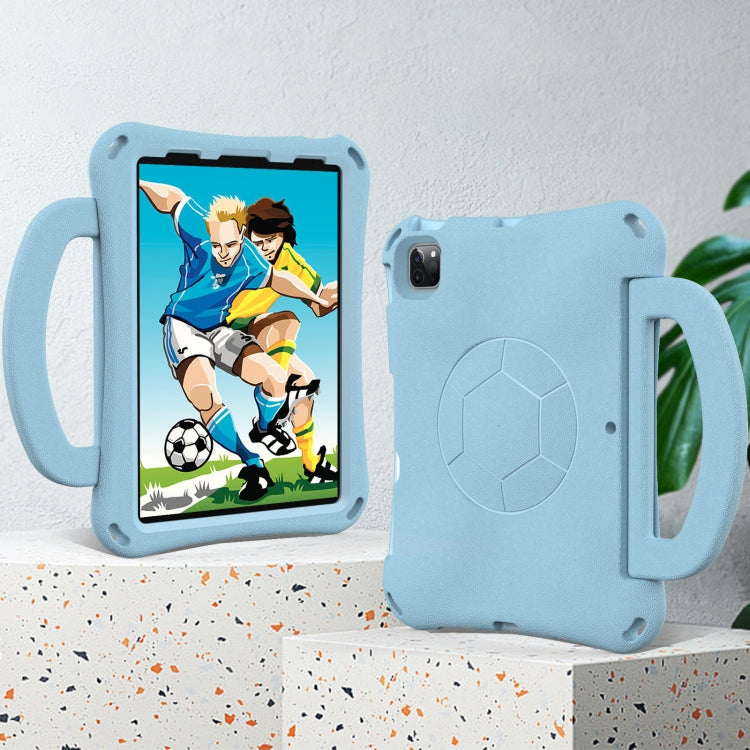 For iPad Pro 11 2018/2020/2021/2022 Handle Football Shaped EVA Shockproof Tablet Case(Light Blue) - More iPad Cases by buy2fix | Online Shopping UK | buy2fix
