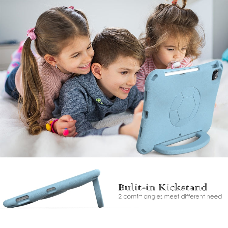 For iPad Pro 11 2018/2020/2021/2022 Handle Football Shaped EVA Shockproof Tablet Case(Light Blue) - More iPad Cases by buy2fix | Online Shopping UK | buy2fix