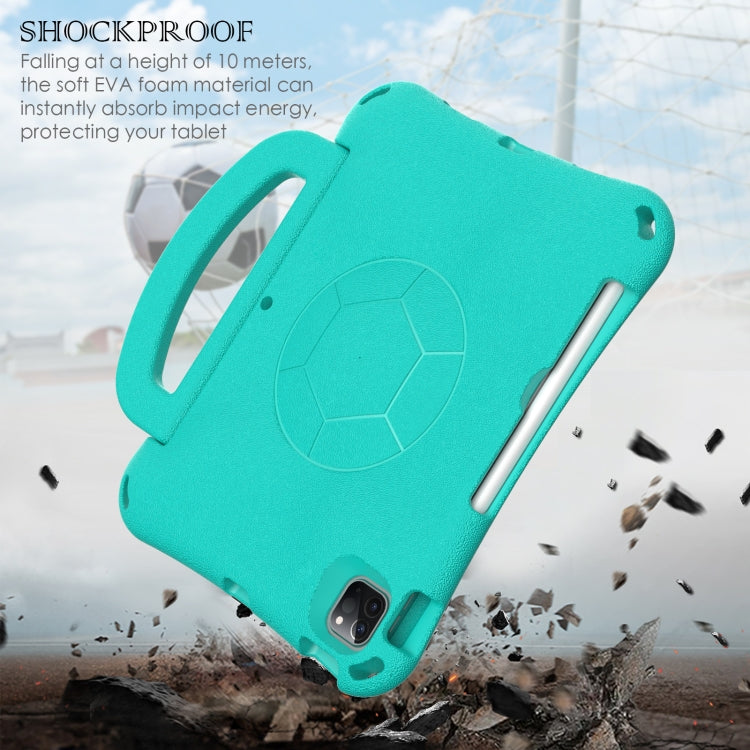 For iPad Pro 11 2018/2020/2021/2022 Handle Football Shaped EVA Shockproof Tablet Case(Mint Green) - More iPad Cases by buy2fix | Online Shopping UK | buy2fix