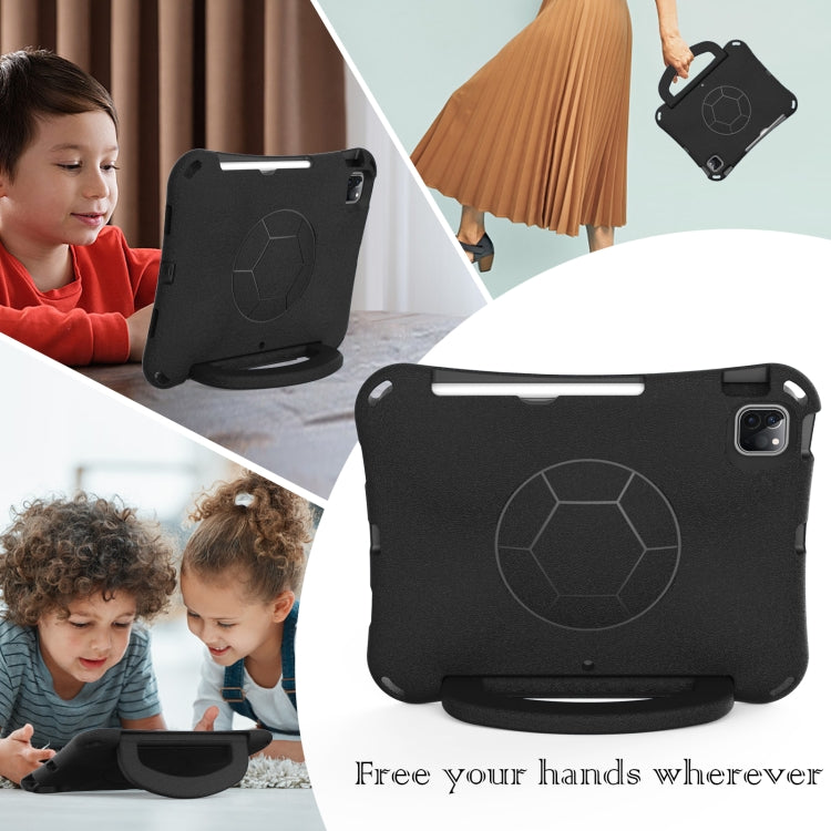 For iPad Air 10.9 2022 / 2020 Handle Football Shaped EVA Shockproof Tablet Case(Black) - More iPad Cases by buy2fix | Online Shopping UK | buy2fix