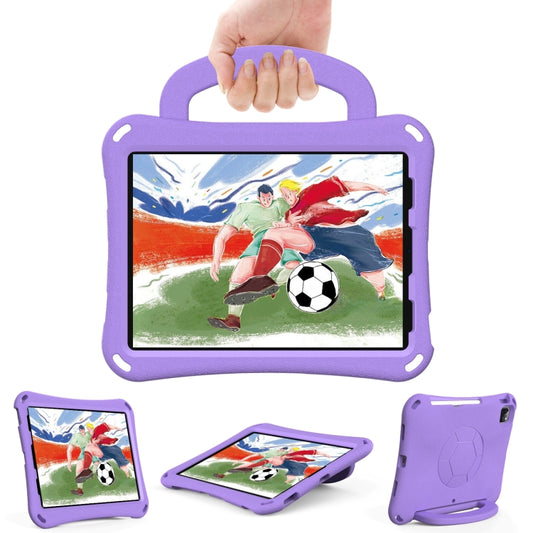 For iPad Air 11 2025 / 2024 Handle Football Shaped EVA Shockproof Tablet Case(Light Purple) by buy2fix