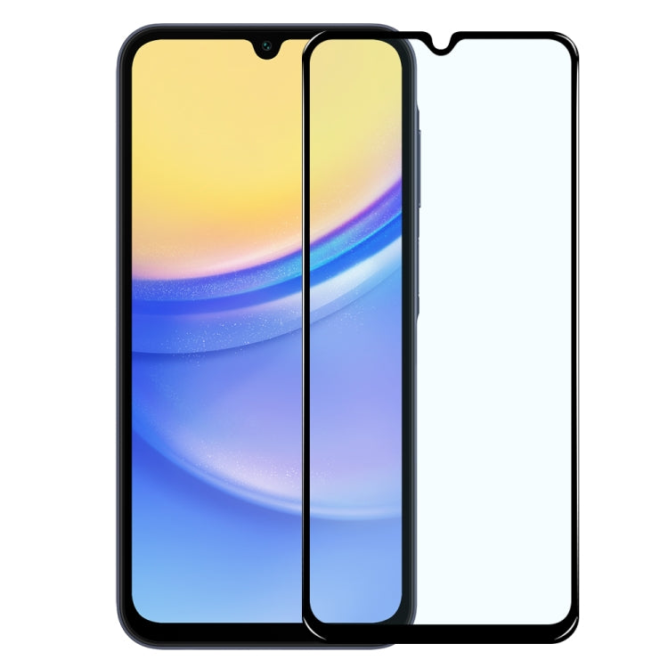 For Samsung Galaxy A15 4G/5G NORTHJO A++ Screen Protector Full Glue Silk Printing Tempered Glass Film(Black) - Galaxy Tempered Glass by NORTHJO | Online Shopping UK | buy2fix