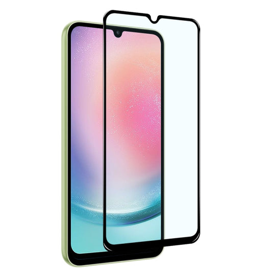 For Samsung Galaxy A24 4G NORTHJO A++ Screen Protector Full Glue Silk Printing Tempered Glass Film(Black) - Galaxy Tempered Glass by NORTHJO | Online Shopping UK | buy2fix