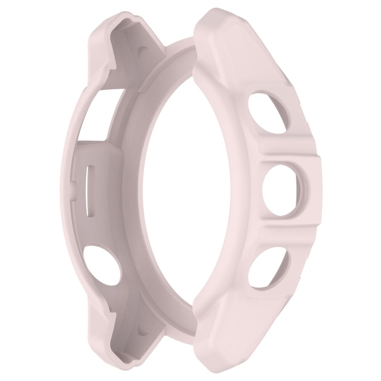 For Garmin Quatix 7 Pro Armored Hollow Half Pack TPU Watch Protective Case(Pink) - Watch Cases by buy2fix | Online Shopping UK | buy2fix