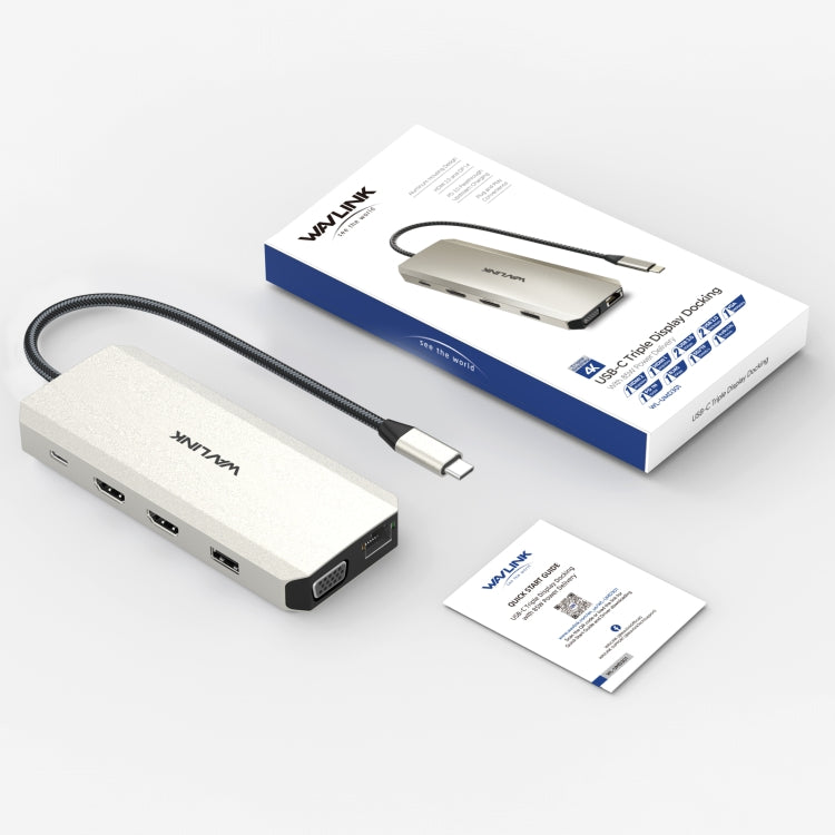 WAVLINK WL-UMD301 12 in 1 Multi-port Adapter 2*HDMI+1*VGA Triple Display USB-C Hub Dock by WAVLINK