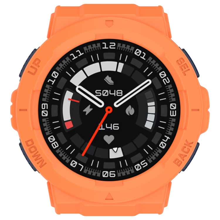 For Amazfit Active Edge A2212 Armored Hollow Half Pack TPU Watch Protective Case(Orange) - Watch Cases by buy2fix | Online Shopping UK | buy2fix