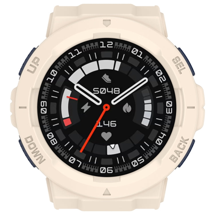 For Amazfit Active Edge A2212 Armored Hollow Half Pack TPU Watch Protective Case(Starlight) - Watch Cases by buy2fix | Online Shopping UK | buy2fix