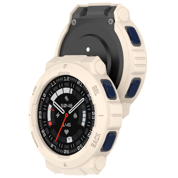 For Amazfit Active Edge A2212 Armored Hollow Half Pack TPU Watch Protective Case(Starlight) - Watch Cases by buy2fix | Online Shopping UK | buy2fix