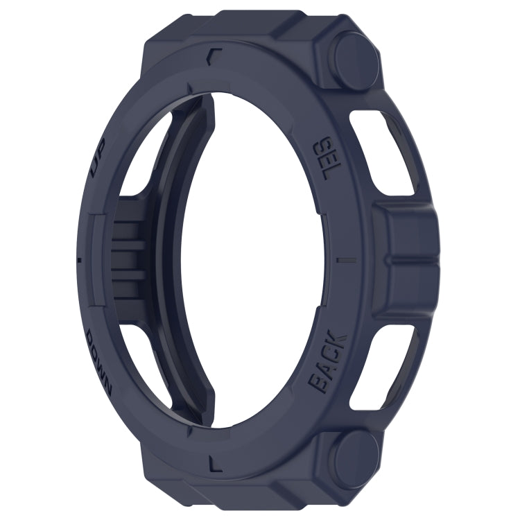 For Amazfit Active Edge A2212 Armored Hollow Half Pack TPU Watch Protective Case(Blue) - Watch Cases by buy2fix | Online Shopping UK | buy2fix