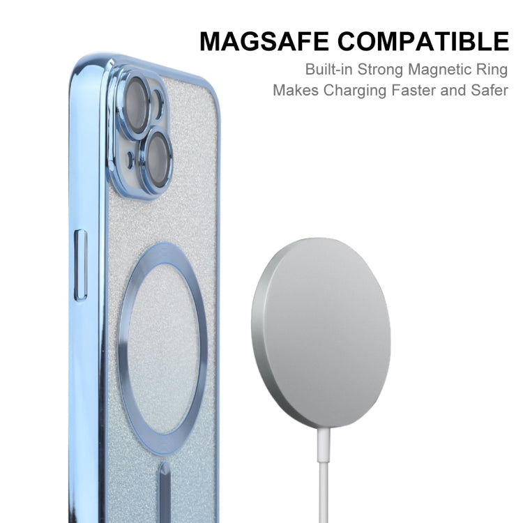 For iPhone 14 ENKAY Hat-Prince Magnetic Glitter Plated Shockproof Phone Case with Lens Film(Golden) - iPhone 14 Cases by ENKAY | Online Shopping UK | buy2fix