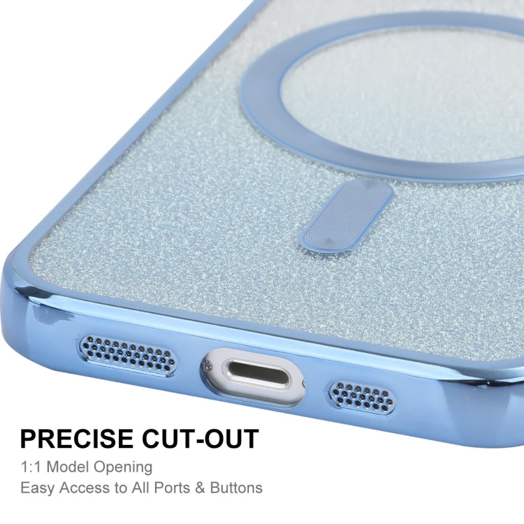 For iPhone 14 ENKAY Hat-Prince Magnetic Glitter Plated Shockproof Phone Case with Lens Film(Golden) - iPhone 14 Cases by ENKAY | Online Shopping UK | buy2fix