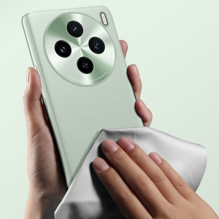 For vivo X100s Pro Plain-Leather All-inclusive Shockproof Phone Case(Black) by buy2fix