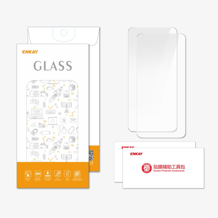 For Meizu 21 2pcs ENKAY 9H Big Arc Edge High Aluminum-silicon Tempered Glass Film - For Meizu by ENKAY | Online Shopping UK | buy2fix
