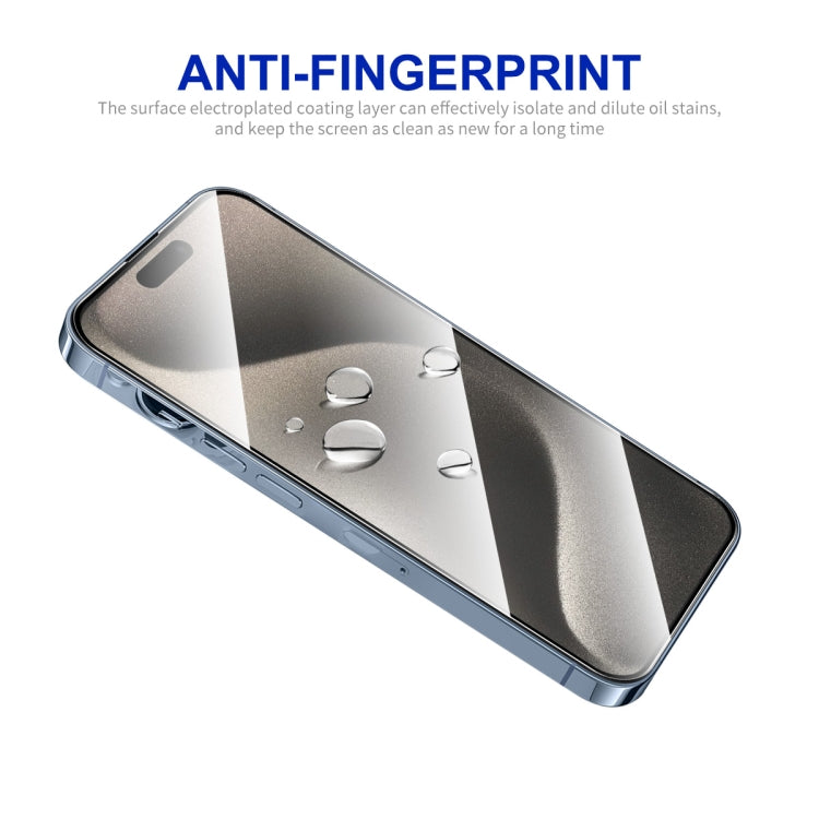 For iPhone 15 Pro ENKAY Easy Install High Alumina Silicon Full Glass Film - iPhone 15 Pro Tempered Glass by ENKAY | Online Shopping UK | buy2fix
