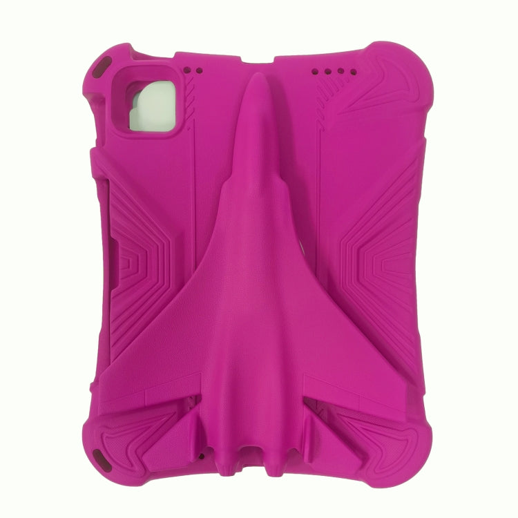 For iPad Pro 11 2020 / 2021 / 2022 360 Rotation Aircraft Holder EVA Shockproof Tablet Case(RoseRed) - iPad Pro 11 (2022/2021) Cases by buy2fix | Online Shopping UK | buy2fix