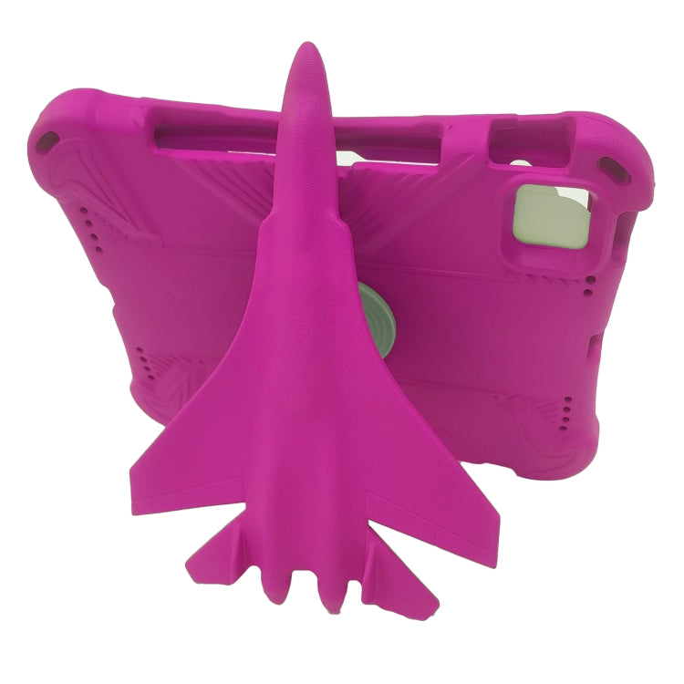 For iPad Pro 11 2020 / 2021 / 2022 360 Rotation Aircraft Holder EVA Shockproof Tablet Case(RoseRed) - iPad Pro 11 (2022/2021) Cases by buy2fix | Online Shopping UK | buy2fix